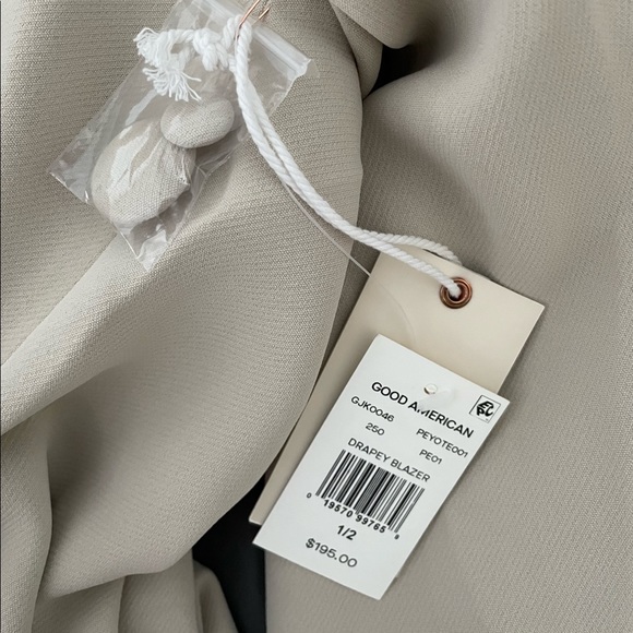 NWT Good American Peyote Boyfriend Oversized Tan Creme Blazer Size S/M - Picture 14 of 16